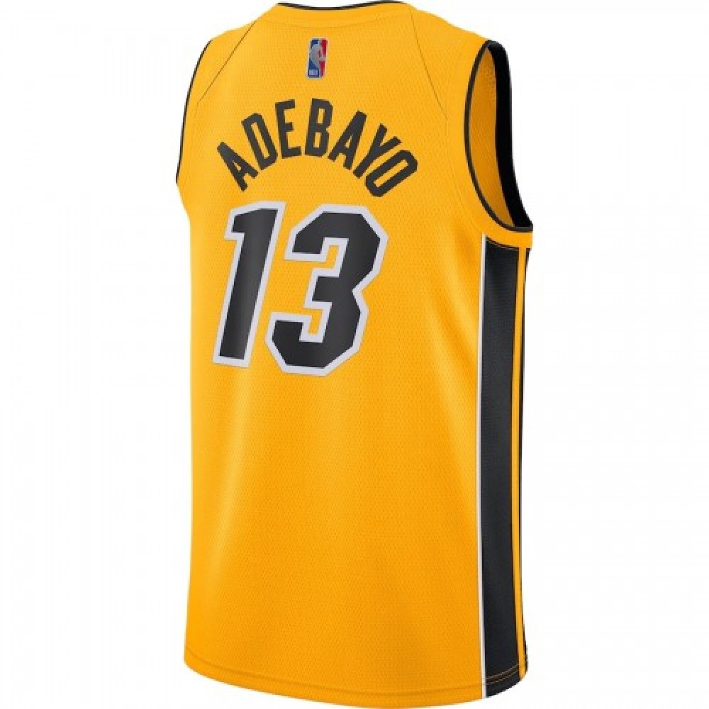 Men's Miami Heat Bam Adebayo #13 Yellow 20/21 Swingman Jersey - Earned Edition-Pro Kit Vault | Brand New 26/27 Sports Jerseys